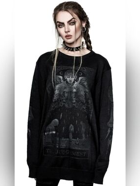 Killstar Unisex The Judgment Knit Sweater, VGUC, Size M